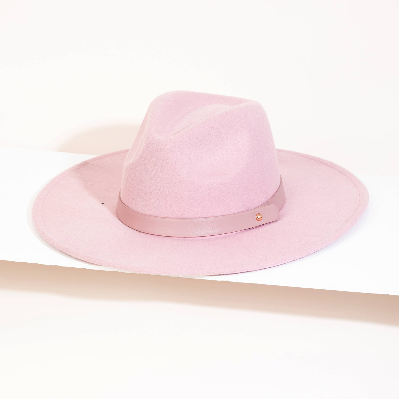 Leather Strap Fedora Hat