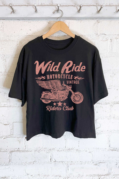 WILD RIDE CROPPED TEE