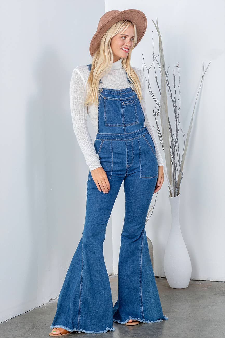 TAYLOR FLARE DENIM OVERALL