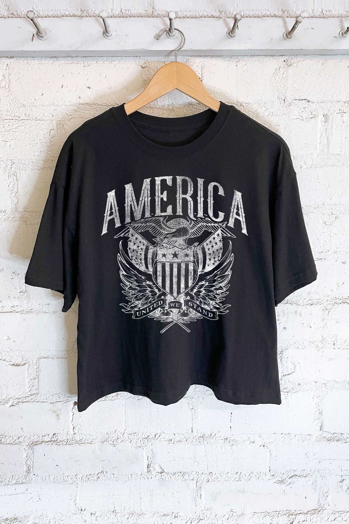 AMERICAN SHIELD BLACK TEE