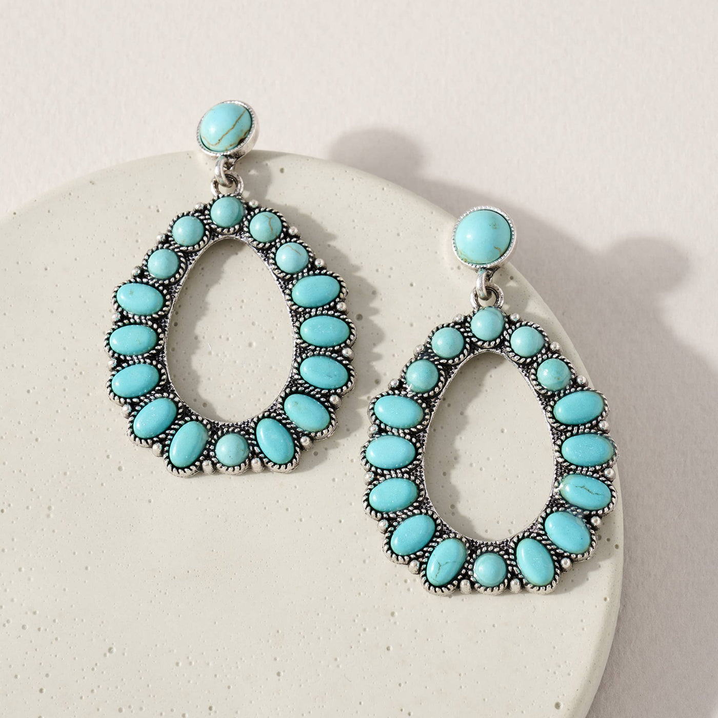 TURQUOISE WESTERN EARRING